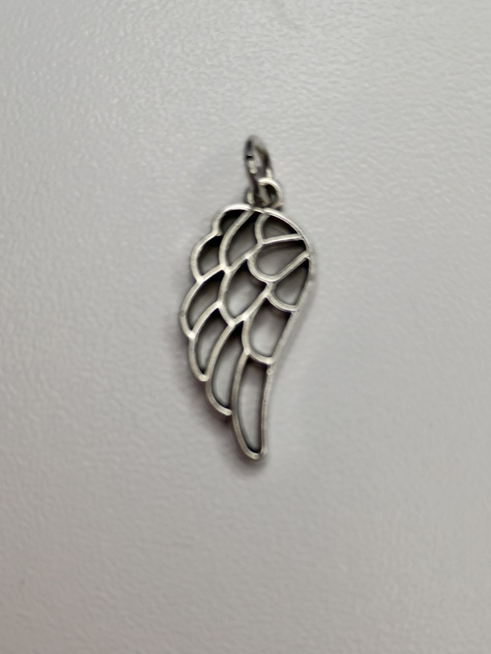 Sterling Silver Angel Wing Pendant Charm - Silver